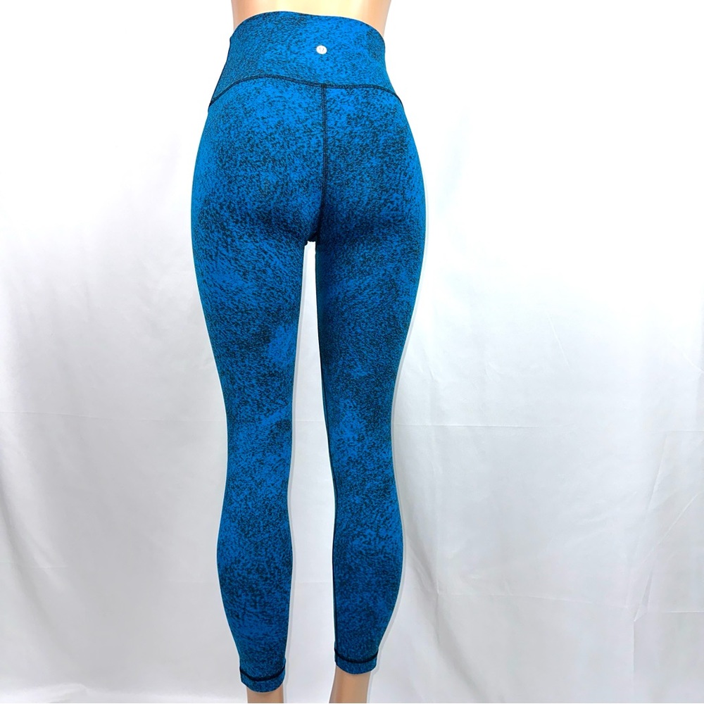 lululemon athletica Blue Textured High-Rise Leggings